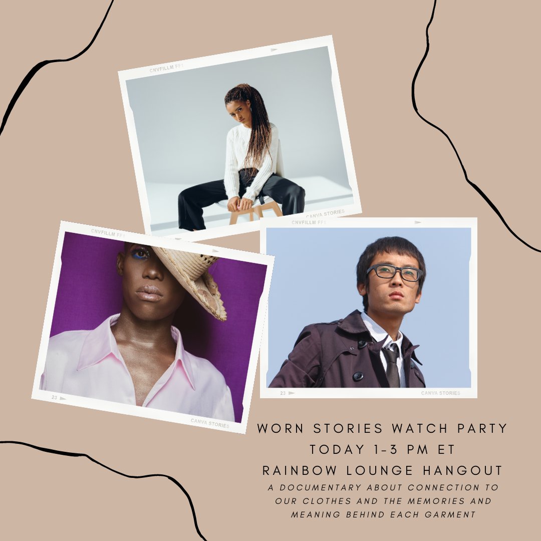 TODAY watch Worn Stories with us, it's a documentary about our connection to our clothes and the memories and meaning behind each garment. 
Time: TODAY 1-3PM EST
Zoom: mit.zoom.us/j/96166084800