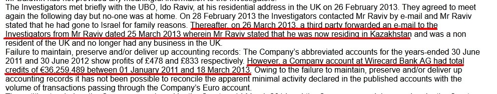 csFraudAnalysis's tweet photo. #wirecard Der Fall Raviv: Ergab sich aus Zatarra ("Bluemay Enterprises") - eine Gamblingfirma, die 2013 ein Drittel aller Kundeneinlagen bei Wirecard hatte... https://t.co/RRnIjOFykQ Consettfirmen, eine deutsche Bank... zwischen 2006 und 2009 (!) --> https://t.co/ZCvSao5C7T https://t.co/veFaLMct3F
