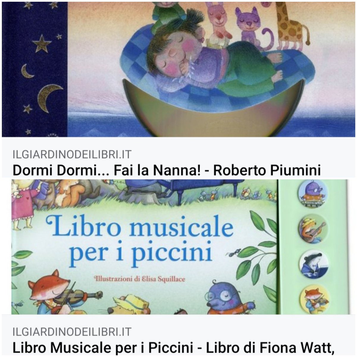 ilgiardinodeilibri.it/libri/__dormi-…
ilgiardinodeilibri.it/libri/__libro-… Clicca sul link per vedere i prezzi o se vuoi chiedimi in pvt 🤗🌟#twitter #giochi #spedizioni #ninnananna #libribambini #favole #canzoni #librimusicali #sconto #infanzia #giochi #TwitterSpaces #twitterspace #dormire #picoftheday