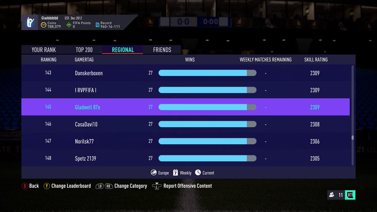 Been a while since I finished a Weekend League.