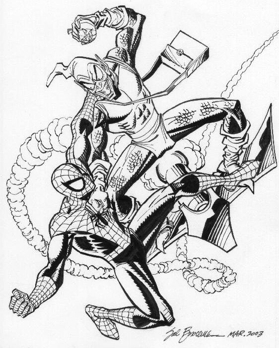 Green Goblin Vs Spiderman Coloring Pages