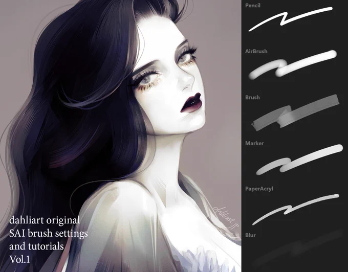 I released my set of 6 unique brush settings, tutorials and coloring guides on BOOTH and Gumroad. Both sites have the exact same pack, so please choose the one you're more comfortable with ☺️

BOOTH
https://t.co/uUi1ERsQuc
Gumroad
https://t.co/P7txRca4rM 