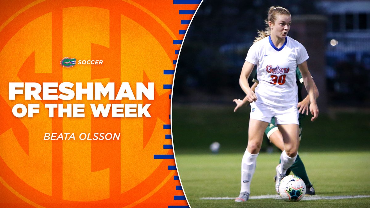 Gators Soccer (@gatorssoccer) on Twitter photo A goal in each of πβ½οΈ last two matches earns Beata Olsson the <a href="/SEC/">Southeastern Conference</a> Freshman of the Week honor! ππ
More info β‘οΈ tinyurl.com/3mea3p5x
#GoGators A goal in each of πβ½οΈ last two matches earns Beata Olsson the <a href="/SEC/">Southeastern Conference</a> Freshman of the Week honor! ππ
More info β‘οΈ tinyurl.com/3mea3p5x
#GoGators