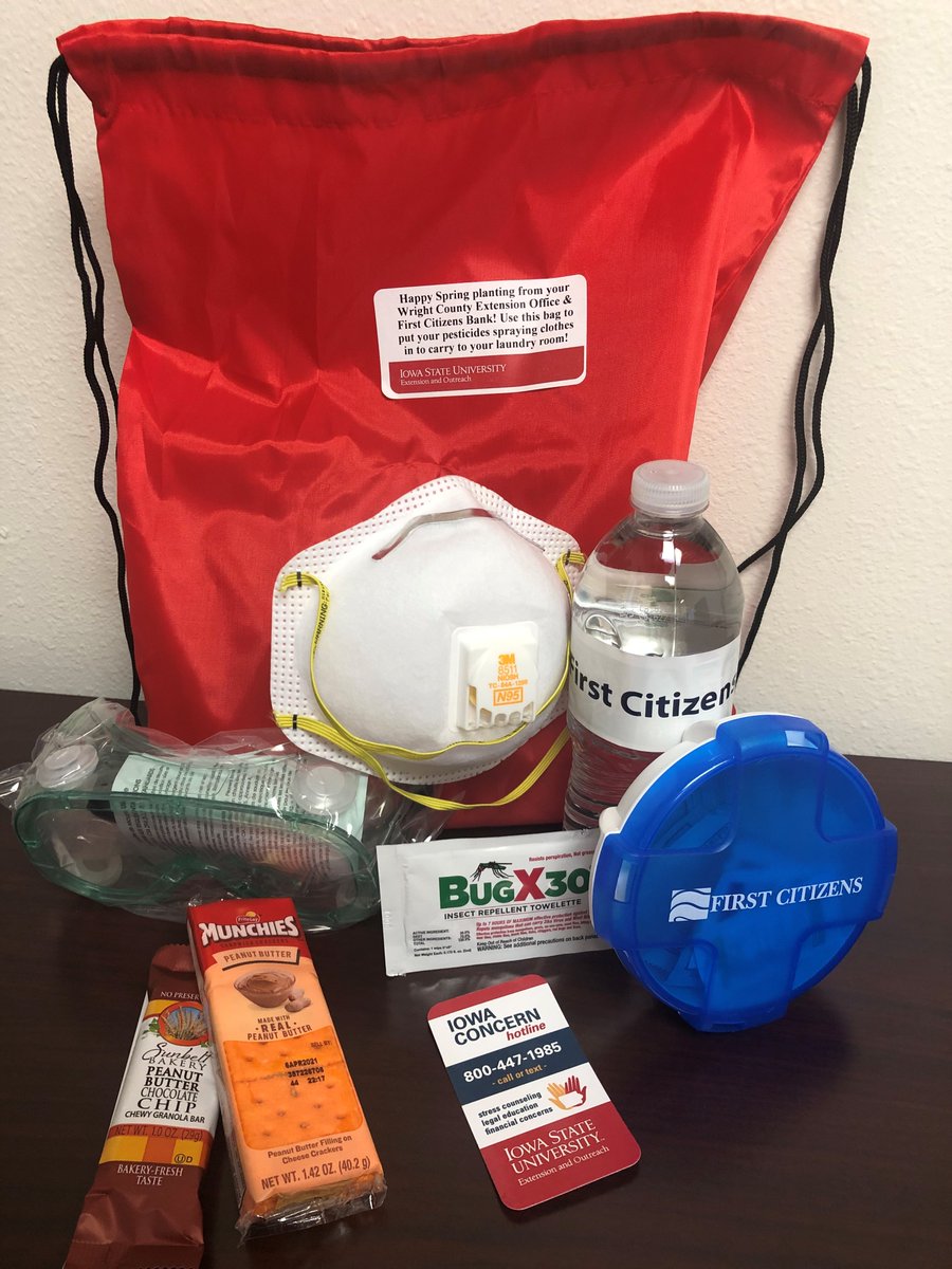 ISUExtWright's tweet photo. Wright County Extension Office &amp; First Citizens Bank of Clarion are partnering to offer a Spring safety farmer bag to those who farm in Wright County.  To register yourself or a farmer, please contact Missy at 515-532-3453 or louxm@iastate.edu.  Quantities limited, sign-up today! https://t.co/oHdKjs91oy