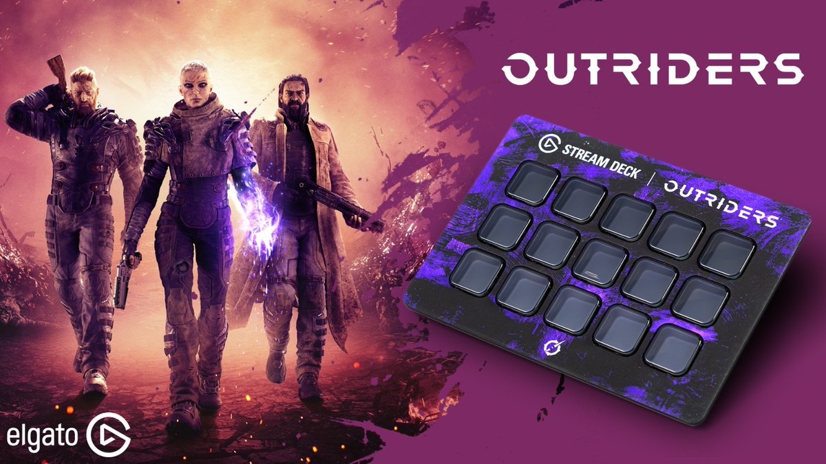 elgato's tweet image. Ready to enter Enoch in @Outriders?
 
Thanks to our friends at @SquareEnix we are giving away a custom #Outriders Stream Deck and Steam Key!
 
To win:
1️⃣ RT &amp;amp; ♥
2️⃣ Follow @elgato &amp;amp; @Outriders
⏰ Winner chosen April 9th