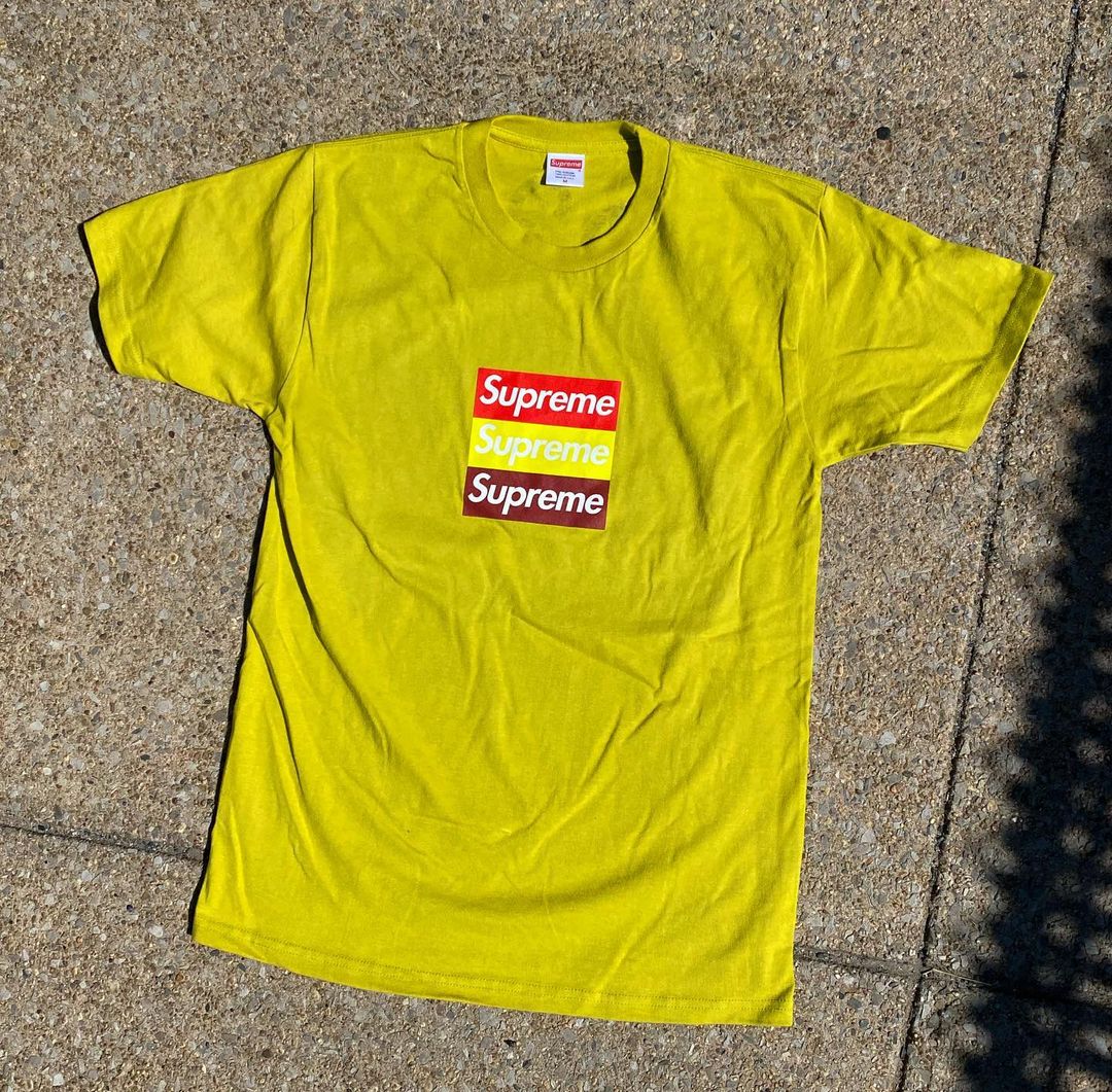 Asspizza X Supreme Triple Box Logo Shirt size M Red/White (also