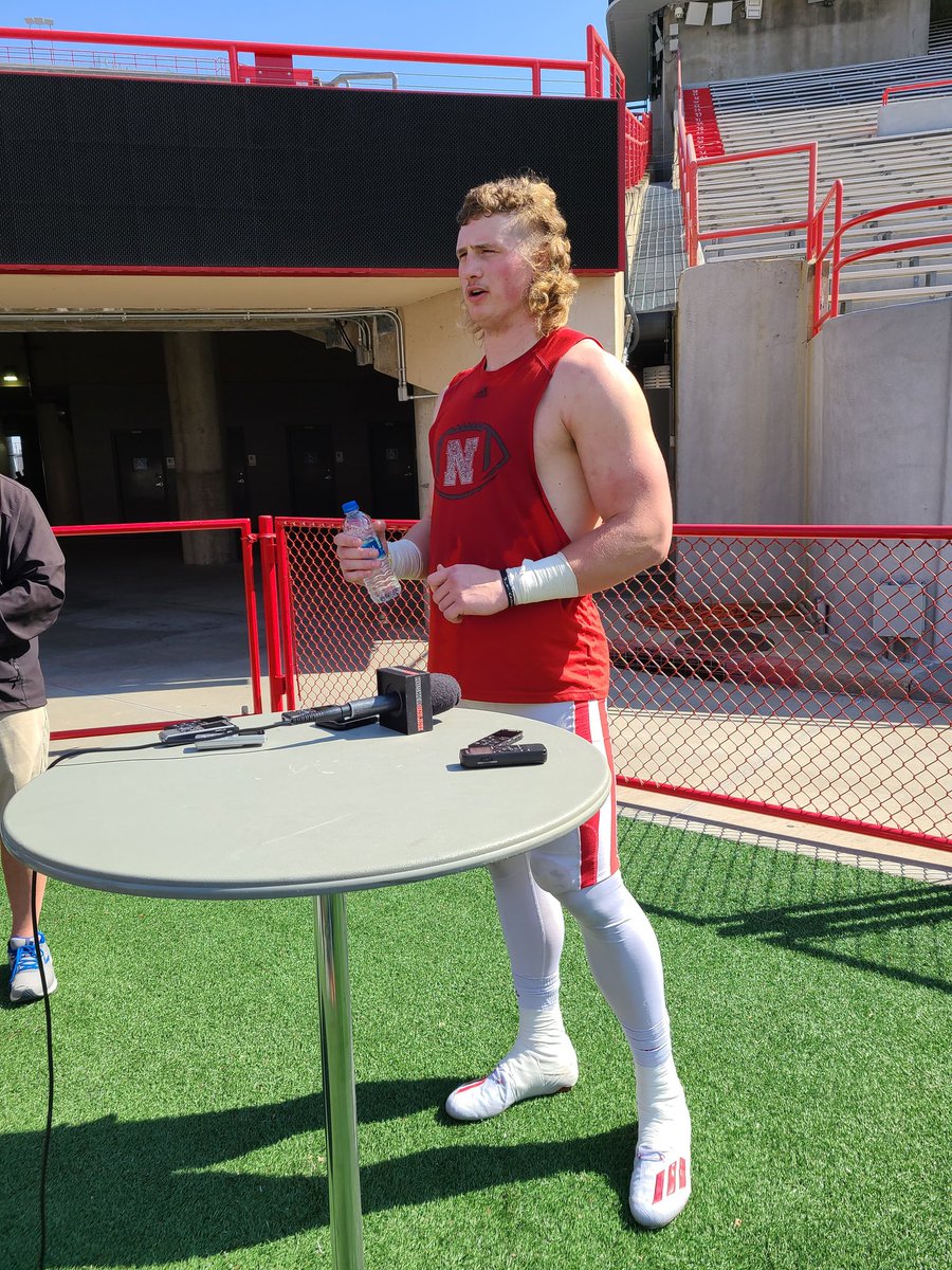 Chris_Basnett79's tweet photo. Travis Vokolek taking the mullet mantle from Jack Stoll. #Huskers https://t.co/k0abbiU4yd