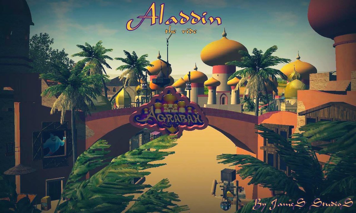JameSStudios2's tweet photo. Old footage about a Aladdin ride on #rollercoastertycoon3 . With Dr60 (RioDisneyland) we decided to create Agrabah to immerse yourself in the movie before riding the main ride! Unfortunately this project hasn’t been finished. What do you think? #rollercoastertycoon #disneyland https://t.co/NyQ5bdRDV3