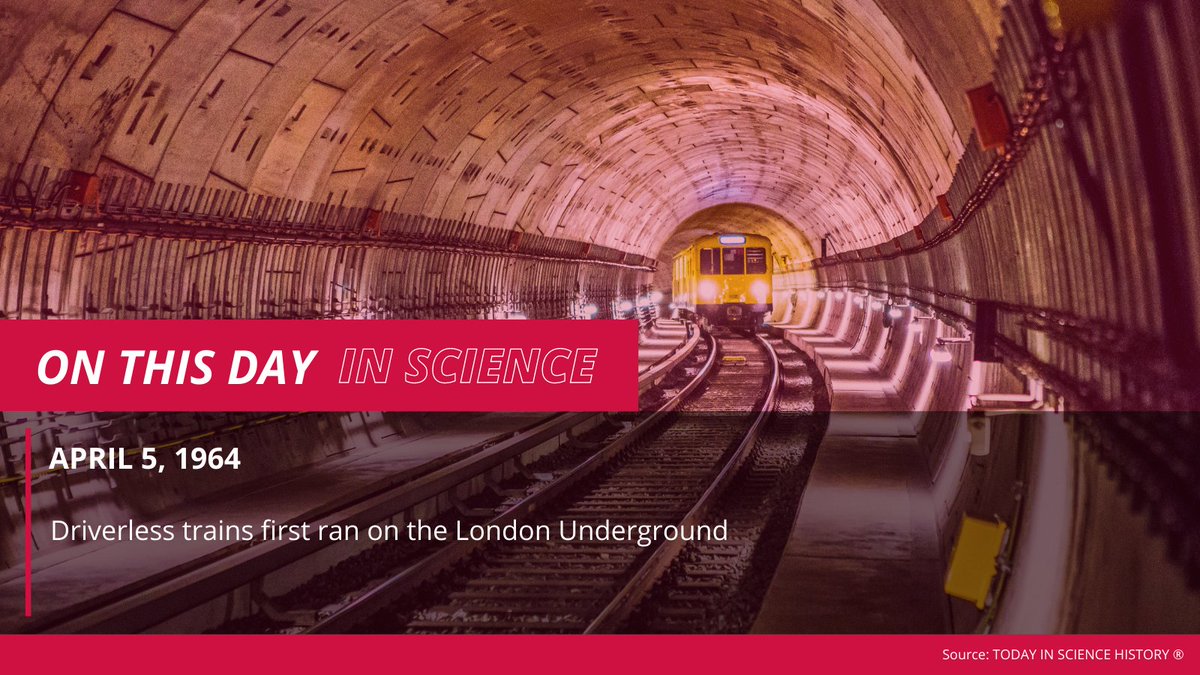 ThomasSci's tweet photo. Once the Train Operator has closed the train doors and pressed the start buttons, the trains run automatically to the next station, responding to coded impulses transmitted through the track.
#history #onthisday #sciencehistory #sciencefacts #onthisdayinhistory https://t.co/6FkQigyKXN