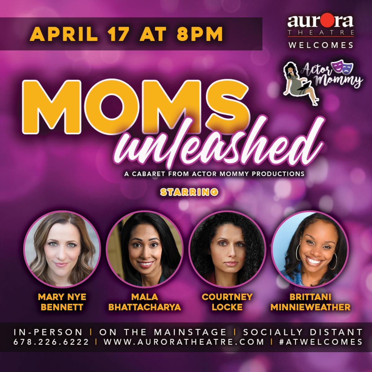 AuroraTheatre's tweet photo. CAST ANNOUNCEMENT!
Reserve your pod today! https://t.co/tyQbrR1XtM #ATWelcomes #MomsUnleashed https://t.co/nlObB24mzO
