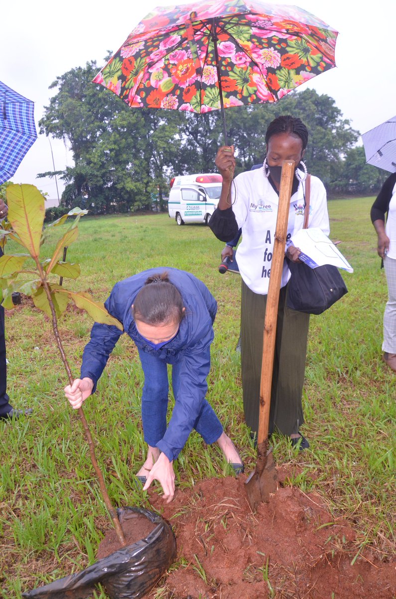 mytreeUganda's tweet image. The #tree planting was as well accelerated by the Country Director of Konrad Adenauer Stiftung @KasUganda, Ms. Anna Reismann.

We were privileged to learn from her awesome "Environmentally Sustainable" ideas.

#ATree4EveryHeroe 🌴🌱🌳