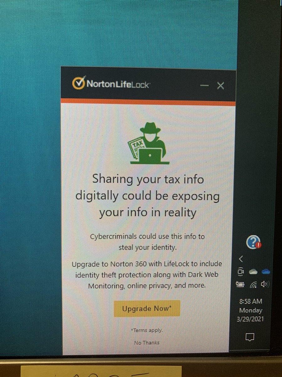 alm_coach's tweet photo. @NortonLifelock today is my 3rd call to get your annoying sales pop ups to stop.  Apparently no one in your client care support knows how to fix this. It’s a horrible to force feed your ads to your clients!! https://t.co/awDuSXkaFG