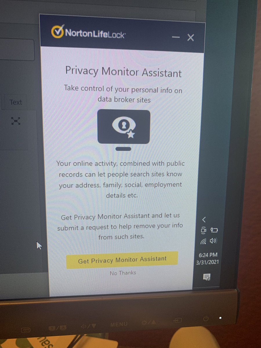 alm_coach's tweet photo. @NortonLifelock today is my 3rd call to get your annoying sales pop ups to stop.  Apparently no one in your client care support knows how to fix this. It’s a horrible to force feed your ads to your clients!! https://t.co/awDuSXkaFG