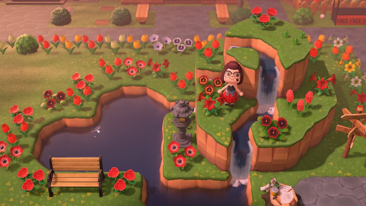 Lynece37's tweet photo. Cascade de la passion #AnimalCrossing #ACNH #NintendoSwitch https://t.co/H9uWi8t9LD