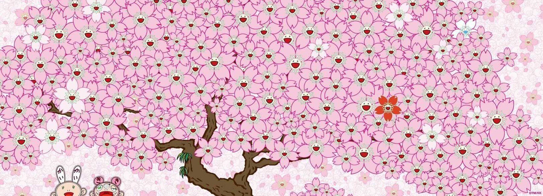 wallpaper murakami cherry blossom