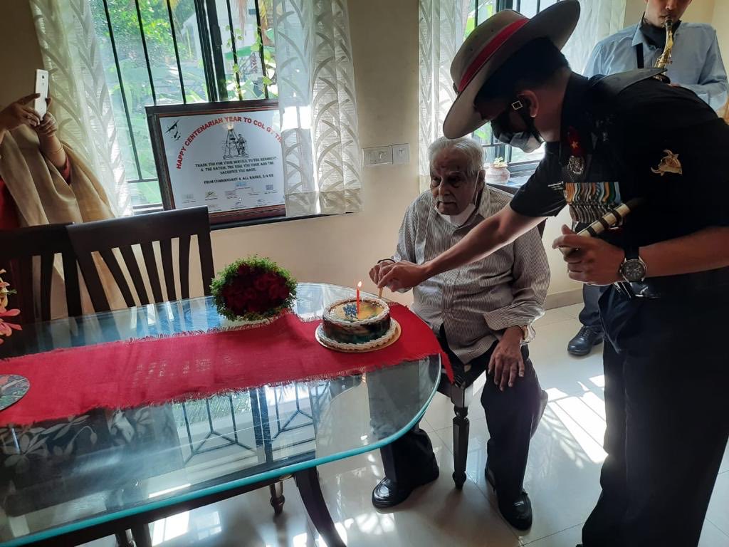 The Army always remembers and never forgets its own. Colonel GT Thampi of the 2/4 Gorkha Rifles turned 100 and the regiment sent representatives all the way from Ranchi to Thiruananthapuram to make him feel special. Colonel Thampi was friends with Sam Bahadur.