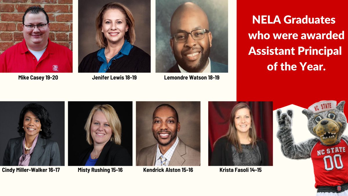 In recognition of Assistant Principals’ Week, we would like to celebrate all of our graduates who are currently serving as APs.

Special mention to the 7 who were named AP of the Year for their respective counties.

Happy AP Week!!! 🥳🥳🥳

#APWeek21
