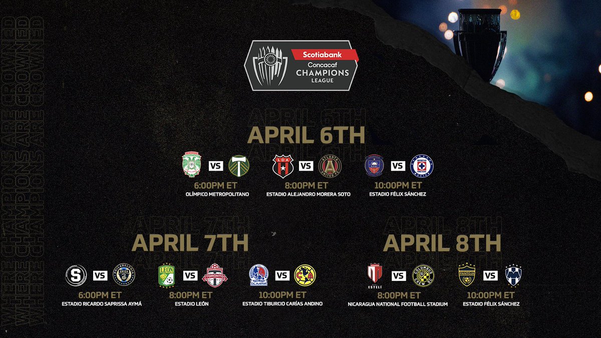 TheChampions's tweet photo. Scotiabank Concacaf Champions League is back this week!

Which matchup are you looking forward to? #SCCL21 https://t.co/LQ6FTVlUaO
