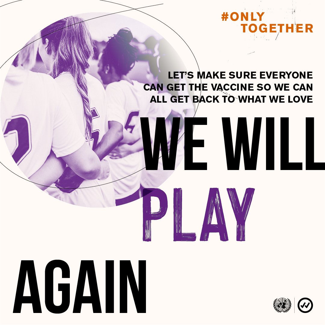 We must level the playing field so that everyone, everywhere, can have access to a #COVID19 vaccine.
#OnlyTogether will we play & cheer again. #SportDay https://t.co/IgkqVpzcAx