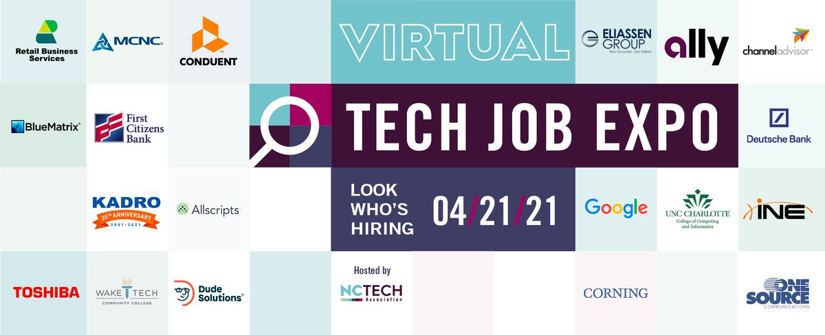 NCTA's tweet photo. Look Who’s Hiring in NC! Are you hoping to be the next #SoftwareEngineer #SalesAccountExecutive or #FieldServiceRepresentative for @ToshibaCommerce? Sign up for 4/21 at the NC TECH virtual #TechJobExpo. https://t.co/MN5M9It5d5 #NCTECHJobs #NCTECHTalent https://t.co/qc5qkFFF3W