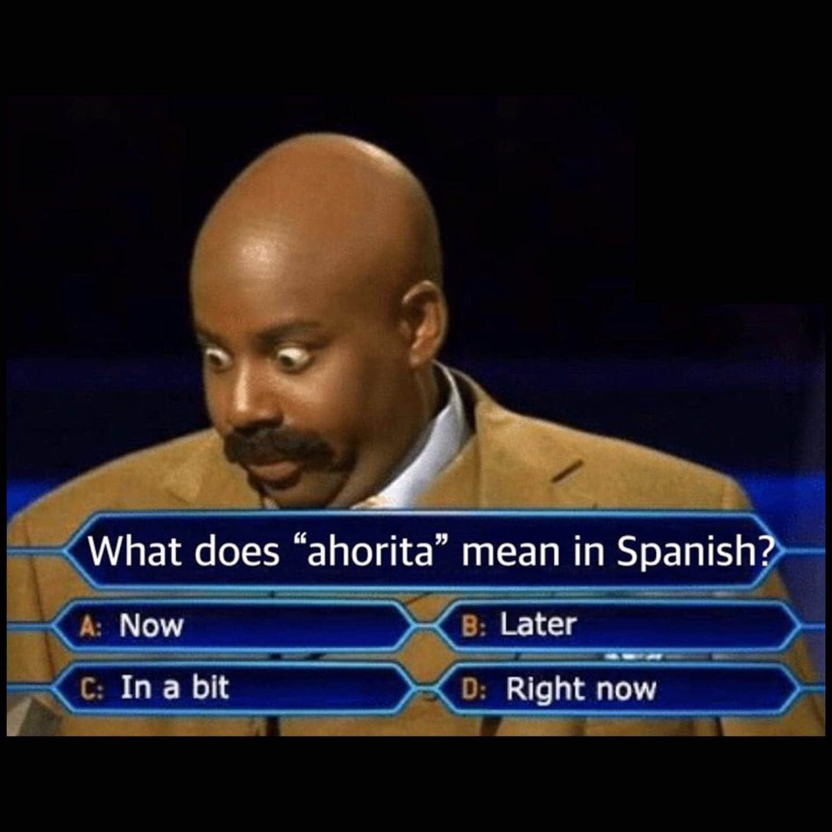 SpanishDict's tweet image. What does &quot;ahorita&quot; mean to you? Let us know in the thread!
spanishdict.com/translate/ahor…