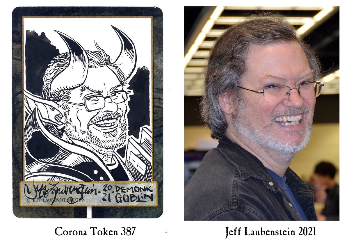 IllustratorJeff's tweet photo. Not since Henry the 8th has there been a more DEMONIC TUDOR... or is it Tutor? Actually #CoronaToken #387 is neither. Down deep this MTG painter definitely more angelic I suppose - though to be sure, ask Serra. 😎#Goblin #GoblinToken #CFB #Goblins, #MTG #DemonicTutor https://t.co/ylC5alzAAM