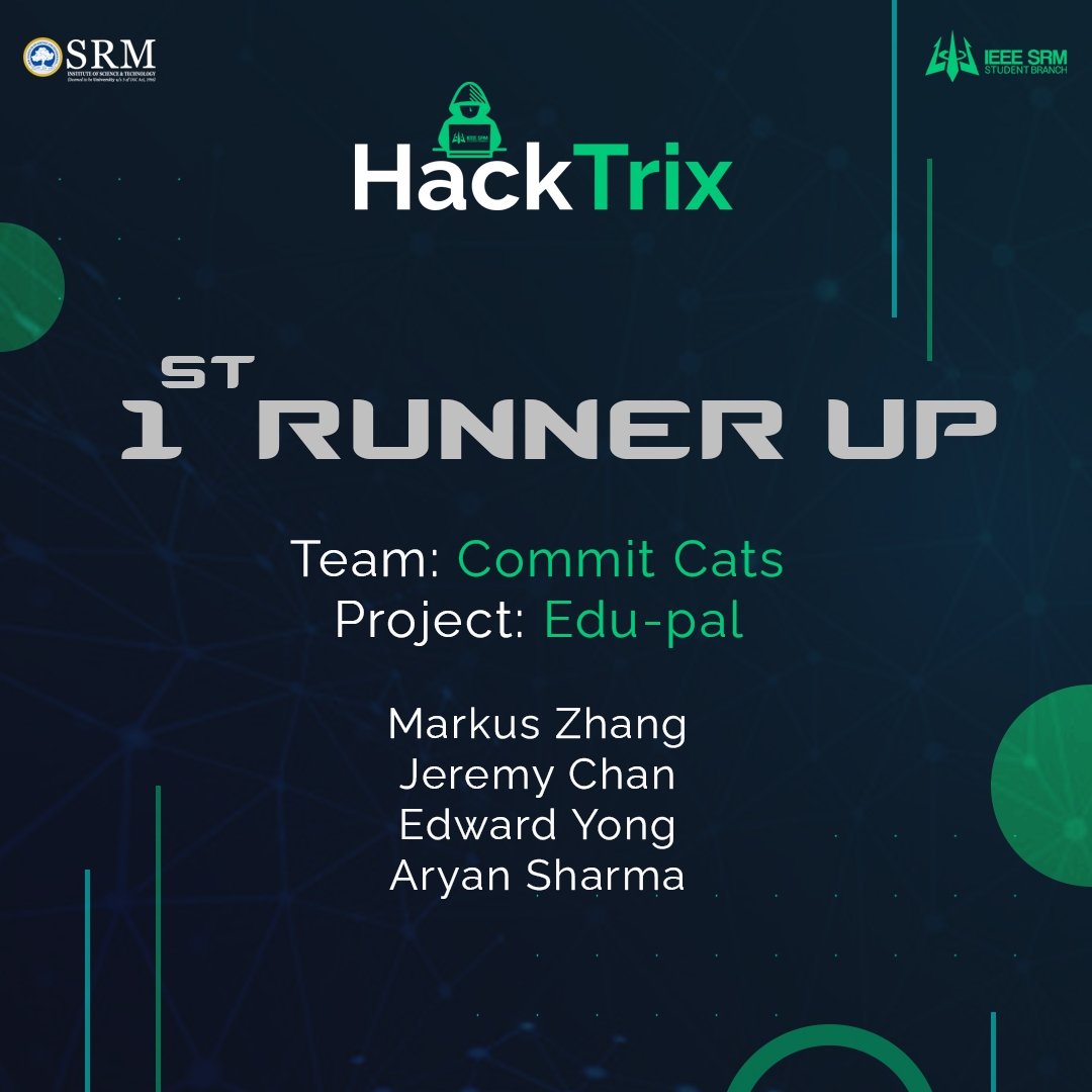 ieeesrmist's tweet image. Let&apos;s have a spherical of applause for Commit Cats for being First Runners Up; Second Runners Up goes to Code Linguists and, an Honorary mention to Ctrl-Alt-Elite.

#HackTrix #IEEESRMIST
