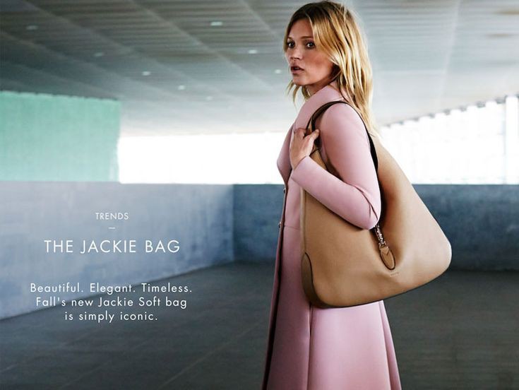 Another bug year for the bag was 2014 Kate Moss add. The campaign video shows Kate running from paparazzi at the airport with the IT bag. (Campaign was inspired by paparazzi pics of Jackie with this bag).