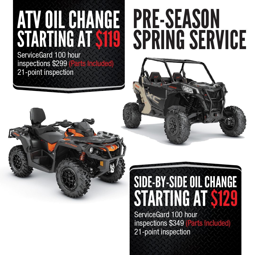 Be ready to ride this spring with our pre-season service specials! 🛠️

Visit EnnsBrothers.com for details.

#ennsbrothers #gearupforspring #canam #offroadliving