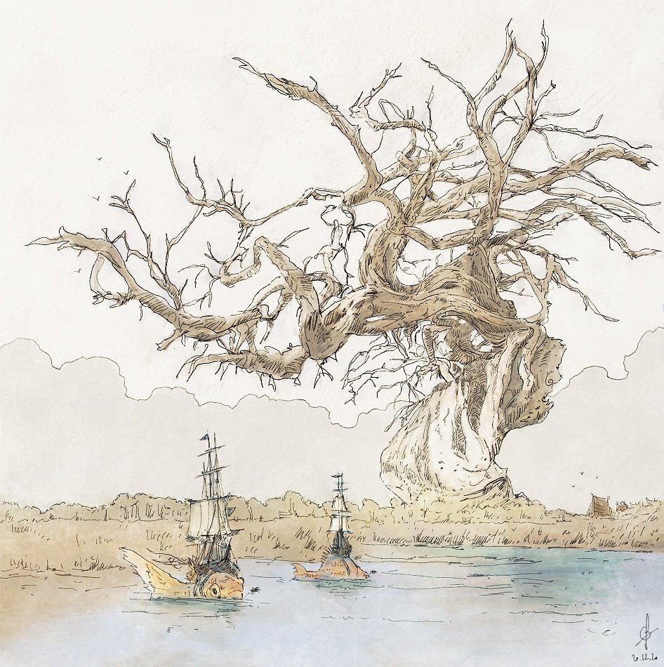GFromenteau's tweet photo. #fish &amp; #ships sketches with some #pirates vibes https://t.co/Lcr4xrBHAe