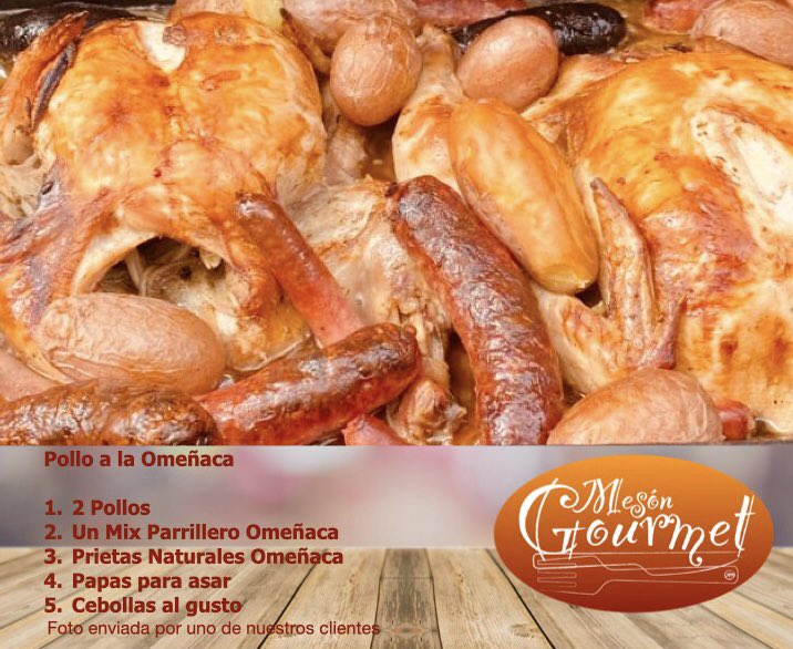 GourmetMeson's tweet photo. Una exquisita receta para la parrilla en base a pollo, mix parrillero y prietas Omeñaca... haz tu pedido en https://t.co/nWFMI1yWd7 #cecinas #LasCondes #vitacura #providencia #omeñaca https://t.co/Pdi0A7Z1XY