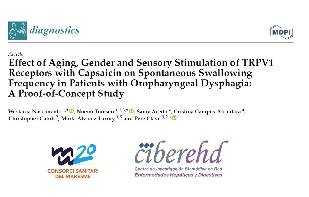 Acute stimulation with TRPV1 agonists increased SSF, showing the effect of pharmacological stimulation of sensory pathways for CPG activation in patients post-stroke OD.
pubmed.ncbi.nlm.nih.gov/33799960/
<a href="/CSdMaresme/">Consorci Sanitari del Maresme</a> <a href="/UABBarcelona/">Universitat Autònoma de Barcelona</a> <a href="/_ESSD_/">ESSD</a> @CIBERehd <a href="/Official_DRS/">Dysphagia Research</a> #dysphagia #disfagia
