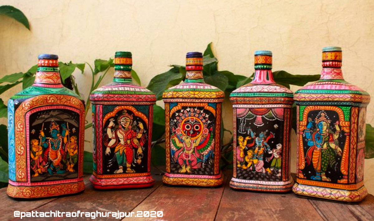 ISachikant's tweet photo. The pattachitra of Raghurajpur is also on bottle's.A perfect home decoration is here then why you are waiting for...just 
Call/DM For Order-7873413607
Its totally handmade with natural Stone colors and it's also washable.
@tanaya_p @AprajitaSarangi @snmishra @theUnfading #bottle https://t.co/Zer5ElOG64