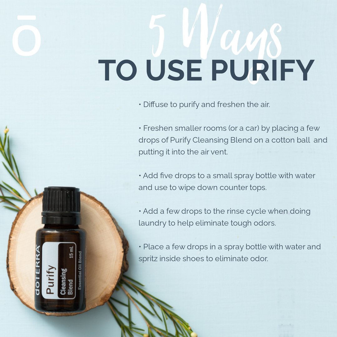 EssentialAnoint's tweet image. Purify is the perfect blend of essential oils to help keep your home clean without using all  of the chemicals found in typical store-bought cleaners. The fresh citrus smell helps get rid of  unwanted odors and promotes an uplifting environment.