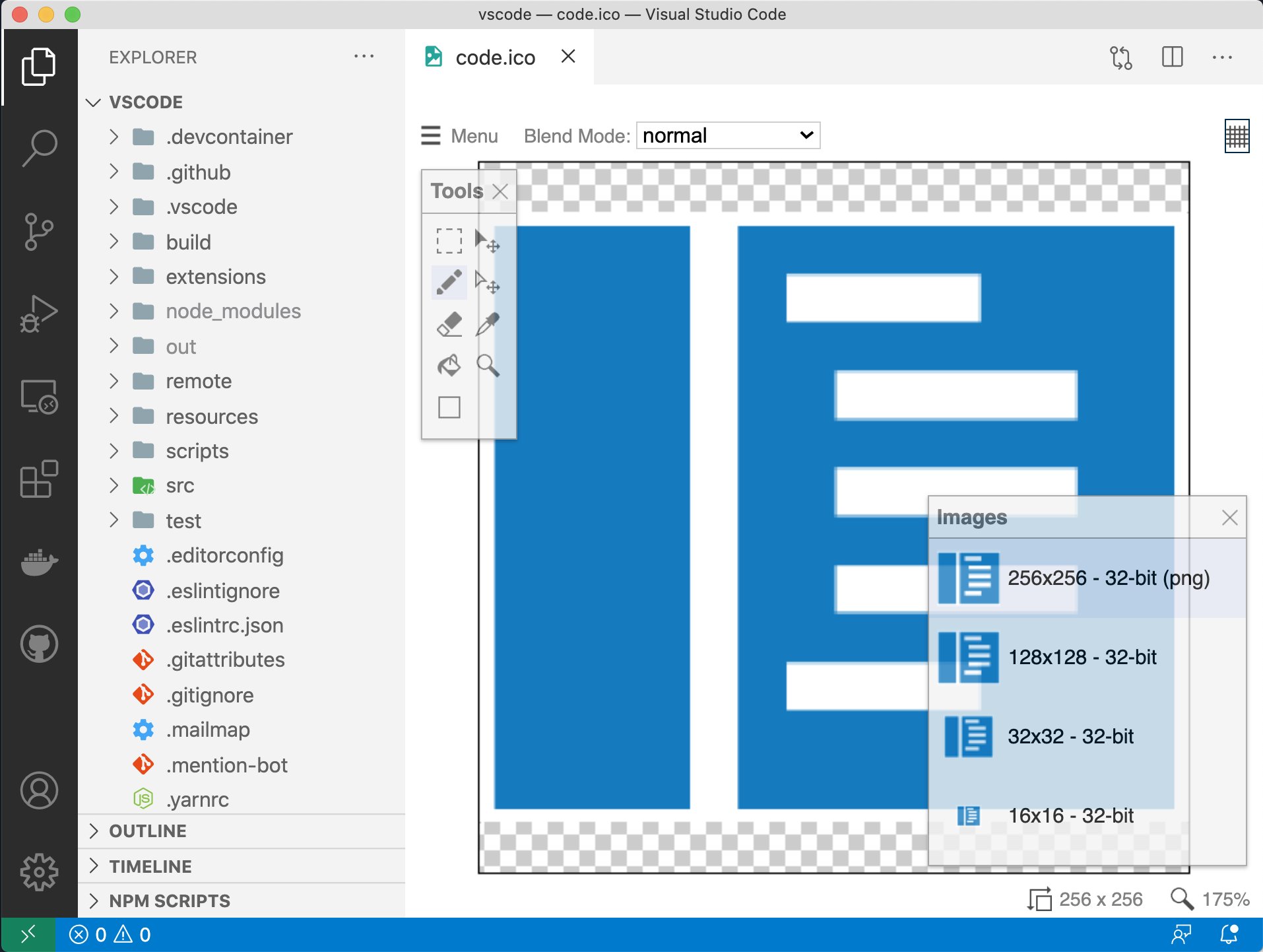 Daniel Imms On Twitter Luna Paint V0 4 0 For Code Is Out Highlights Readonly Ico Support Bmp Support Fill Tolerance Improved Ui Keyboard Accessibility Shortcuts More Reliable Minimap