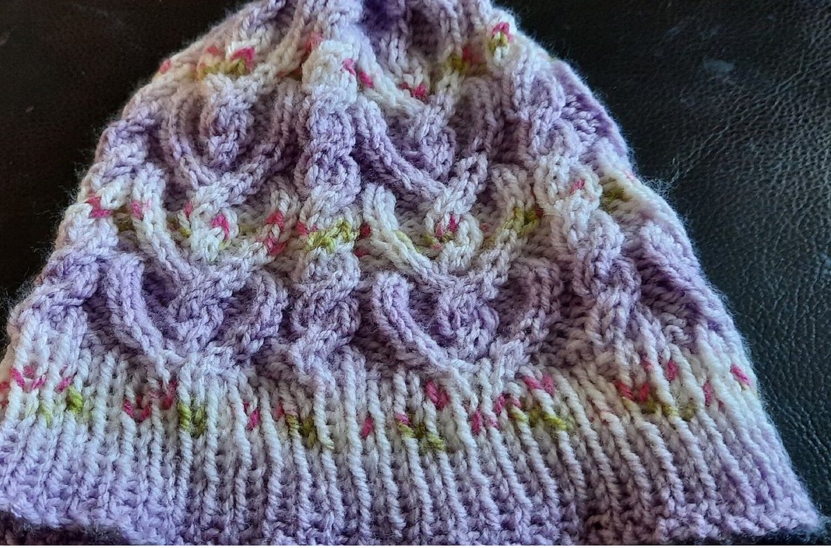 CROSSSTICHER1's tweet photo. Lovely cabled hat now at https://t.co/HfL7iifdJs #knitting #hat #freeshipping #cabled #purplemix https://t.co/VIrBEKLme5