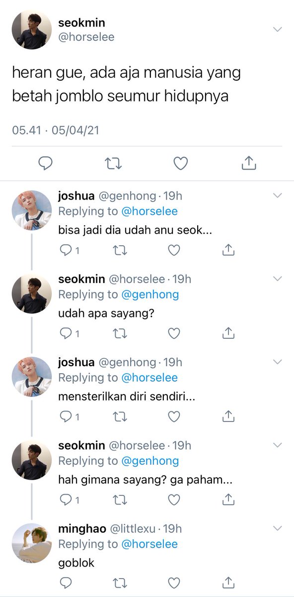 codinglanguage's tweet image. temen gue goblok semua -minghao 2021