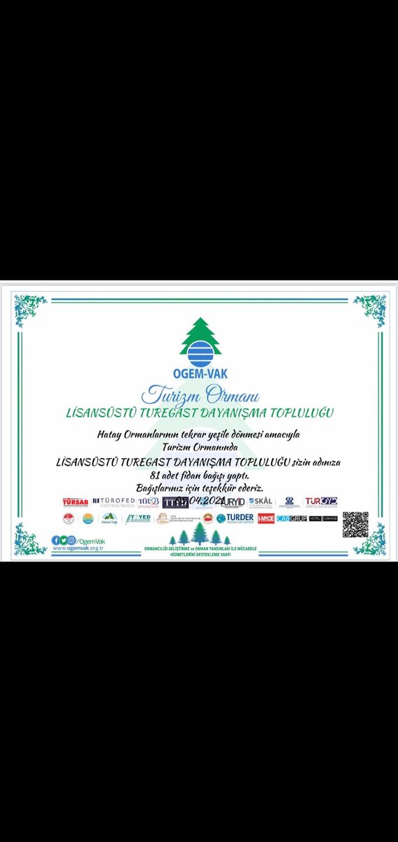 turegast's tweet photo. Turegast olarak 81 il için 81 fidan bağışladık. https://t.co/rdhvCbFtXq
