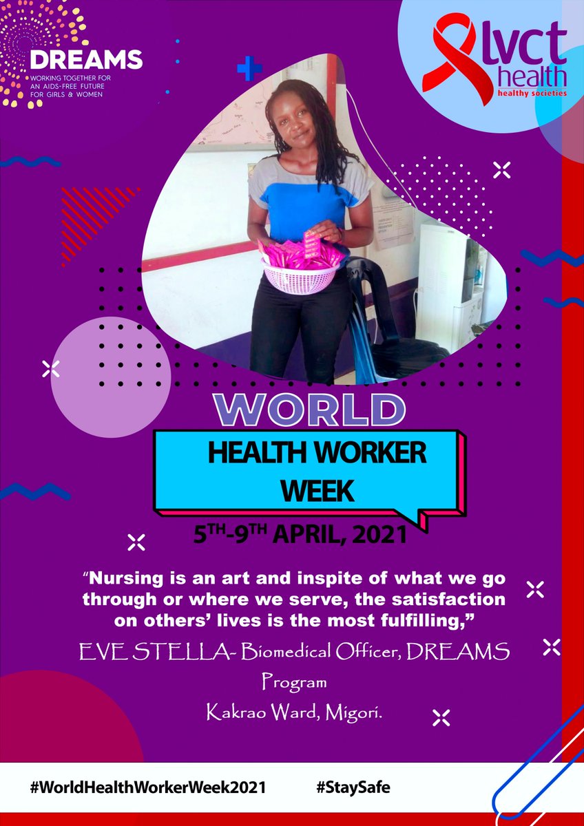 LVCTKe's tweet photo. We celebrate all Biomedical Officers in the #DREAMS Program as the World marks #worldhealthworkersweek2021. https://t.co/uc2LGdd2Nj
