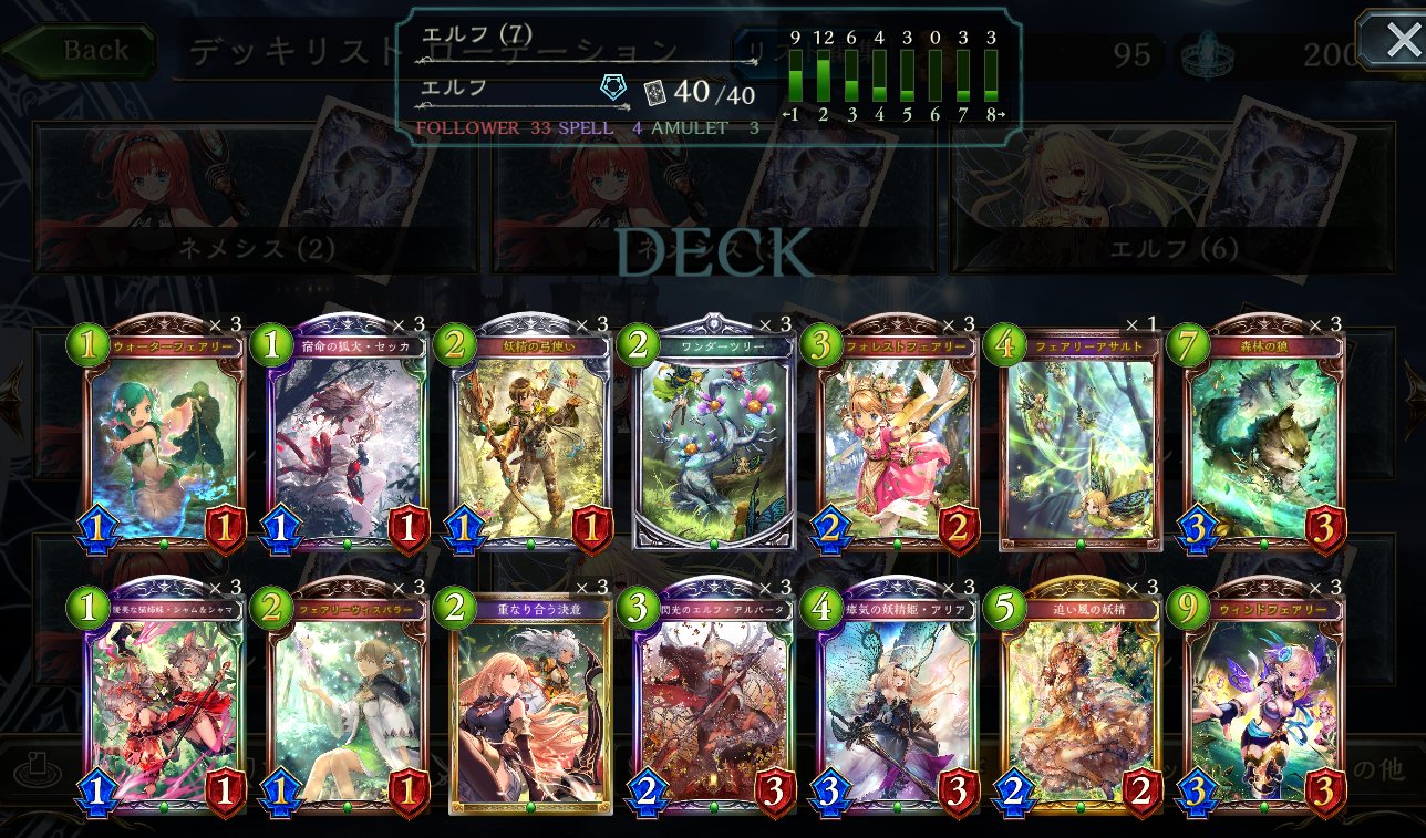 シャドバ セッカエルフ構築 調整メモ 暗黒のウェルサ Livetubestar Blog