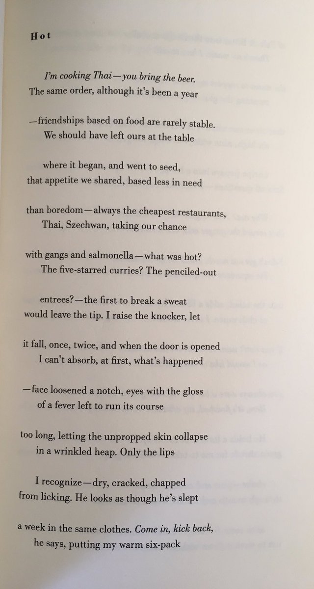 “Hot” by Craig Arnold.5/30 fave poem a day for  #NationalPoetryMonth