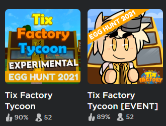 Tixfactory Hashtag On Twitter - roblox easter egg factory tycoon