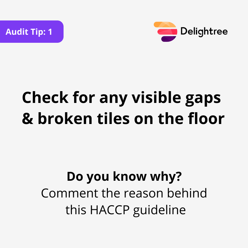 The HACCP guidelines emphasize the importance of seamless and impervious flooring. 

#haccp #iso #haccpcertification #audit #restaurants #foodsafety #foodhygiene  #compliance #360training #haccptraining #safefoodalliance #ehaccp #sgs #nsf #haccpalliance #atcfoodsafety