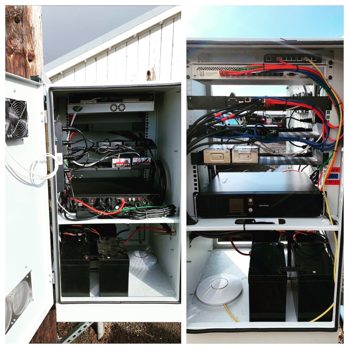 ioioboxco's tweet image. Nice lil’ front and back pic of a loaded and deployed #ioiobox enclosure form our pals at @wi_line1 . We want to be apart of your next project! Hit us up here or on our website. We’d love to chat about why IOIOBox is the perfect inclosure for you. #wisp #wisplife #enclosure