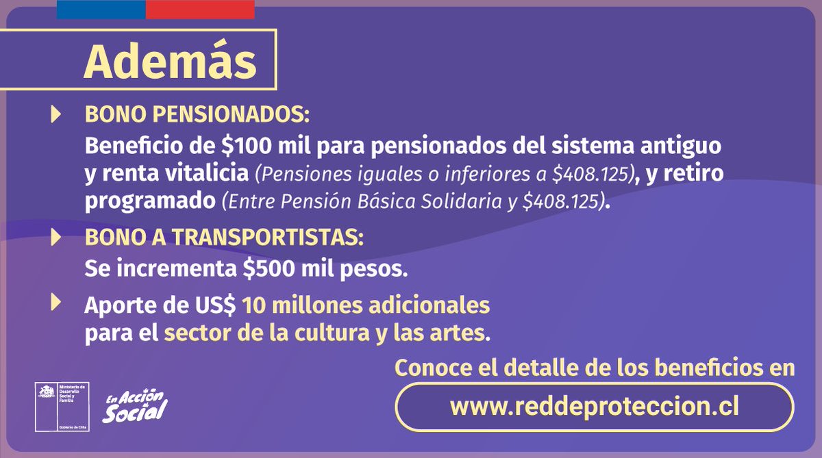 Estamos viviendo momentos difíciles que nos han afectado a todos, pero en especial a los más vulnerables. Por eso, presentamos mejoras a los beneficios de la #RedDeProtección y hoy con el apoyo del Congreso fueron aprobadas. Significará un apoyo crucial para millones de chilenos!