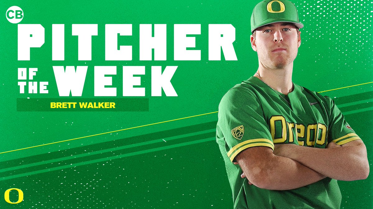 Oregon Duck Baseball (@oregonbaseball) on Twitter photo 13 punch outs in six innings will get people's attention. Congratulations Brett Walker on <a href="/CBNewspaper/">Collegiate Baseball</a> player of the week recognition. #GoDucks
Press Release: bit.ly/3wF5S6u 13 punch outs in six innings will get people's attention. Congratulations Brett Walker on <a href="/CBNewspaper/">Collegiate Baseball</a> player of the week recognition. #GoDucks
Press Release: bit.ly/3wF5S6u