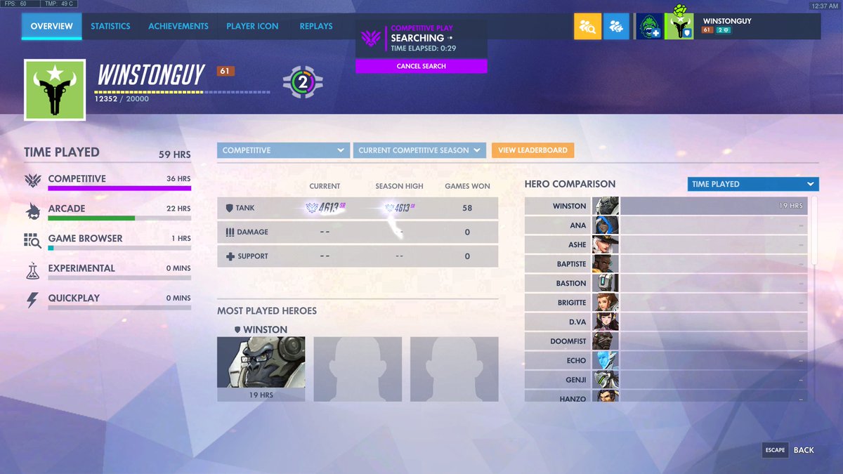 rank 1 and 2, winston only fun. Streams have been pog last few days, thanks so much for coming to watch <3