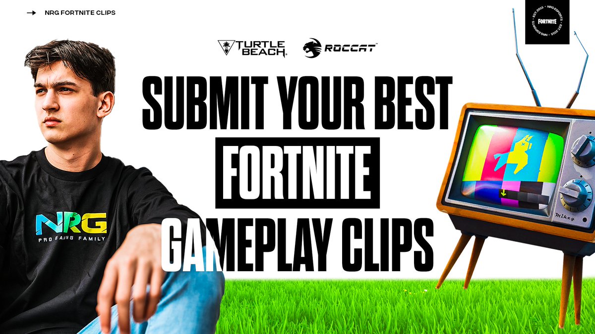 NRGgg's tweet photo. the NRG Fortnite guys are going to rate to your best clips

Enter for a chance to win some 🔥 merch

🏡 Follow @NRGgg, @TurtleBeach, @ROCCAT
💞 RT + Like
✌️ Tag Two Friends
👇 Reply with your clip https://t.co/EvOLo09njY