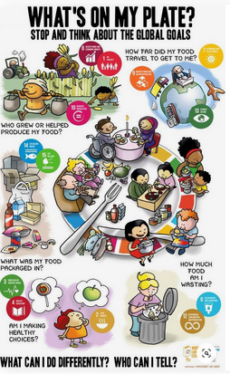 Hugh10297614's tweet photo. How can we get students thinking about how their food choices impact #sdg12 ? This visual is a great reminder to utilise in the classroom! How can we encourage students to make positive changes and select more direct producer to consumer food paths? #uonteach #Educ4750 https://t.co/27nIrAsouV