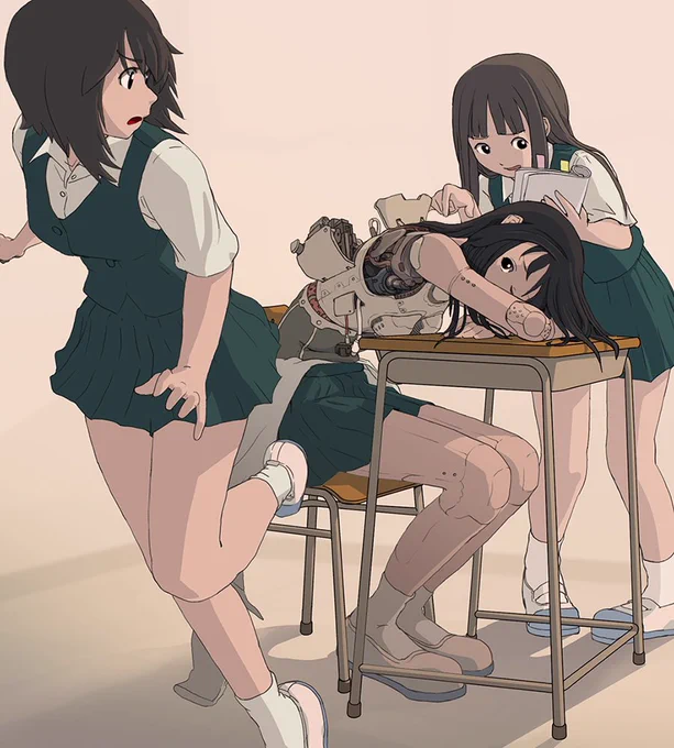 4/6はよむなので何か読んでる絵です 